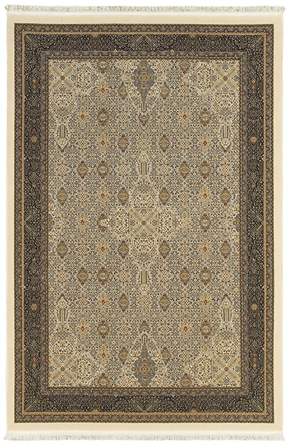Traditional & Oriental Rugs Masterpiece 1335I Ivory - Beige & Black - Charcoal Machine Made Rug