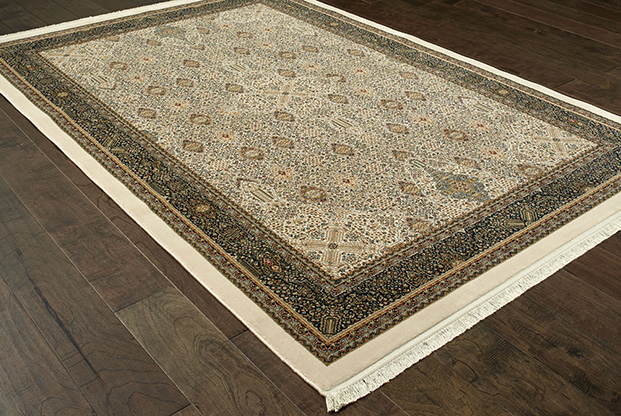 Traditional & Oriental Rugs Masterpiece 1335I Ivory - Beige & Black - Charcoal Machine Made Rug