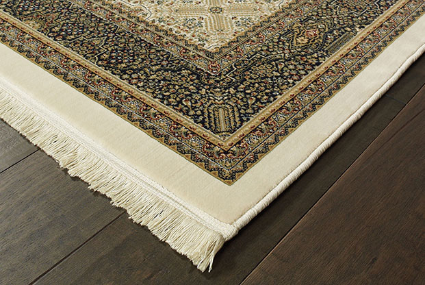 Traditional & Oriental Rugs Masterpiece 1335I Ivory - Beige & Black - Charcoal Machine Made Rug