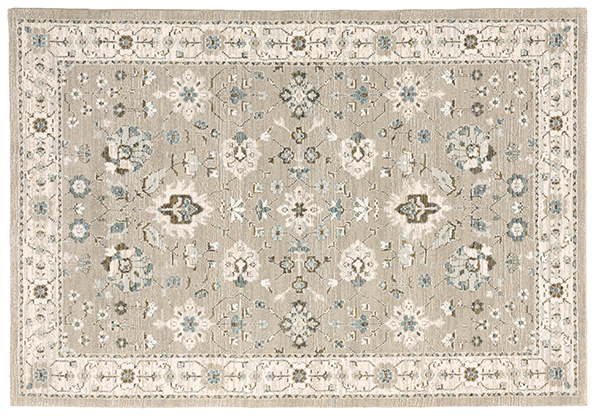 Transitional & Casual Rugs Andorra 8930L Camel - Taupe & Lt. Grey - Grey Machine Made Rug