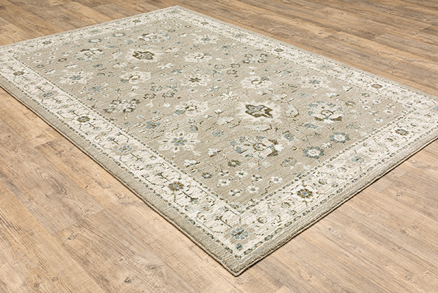 Transitional & Casual Rugs Andorra 8930L Camel - Taupe & Lt. Grey - Grey Machine Made Rug