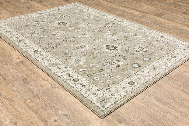 Transitional & Casual Rugs Andorra 8930L Camel - Taupe & Lt. Grey - Grey Machine Made Rug