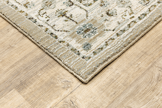 Transitional & Casual Rugs Andorra 8930L Camel - Taupe & Lt. Grey - Grey Machine Made Rug