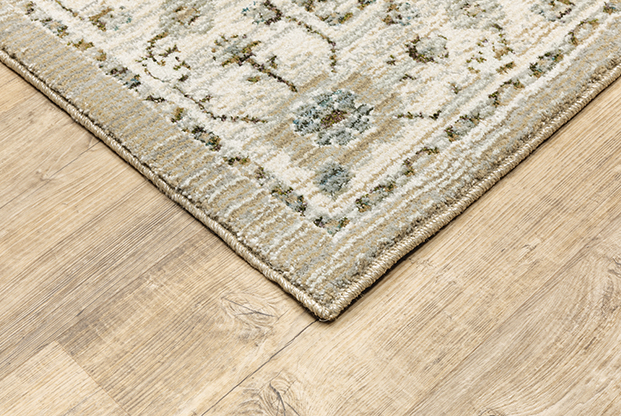 Transitional & Casual Rugs Andorra 8930L Camel - Taupe & Lt. Grey - Grey Machine Made Rug