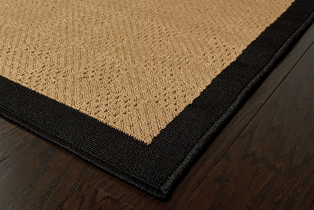 Outdoor Rugs Lanai 525x Camel - Taupe & Black - Charcoal Machine Made Rug