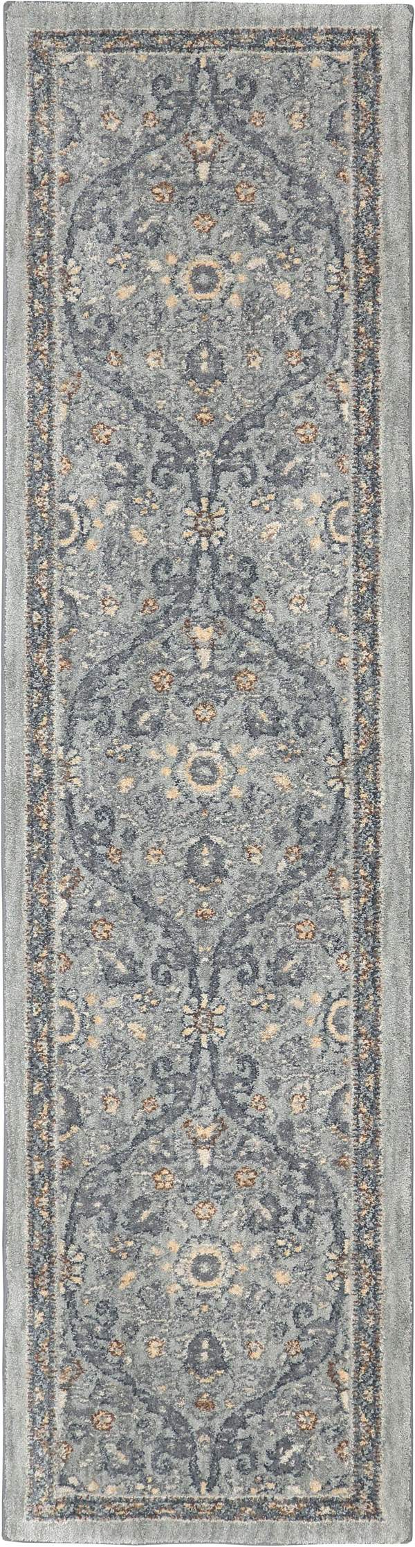 Transitional & Casual Rugs Euphoria Galway Lt. Grey - Grey & Lt. Blue - Blue Machine Made Rug