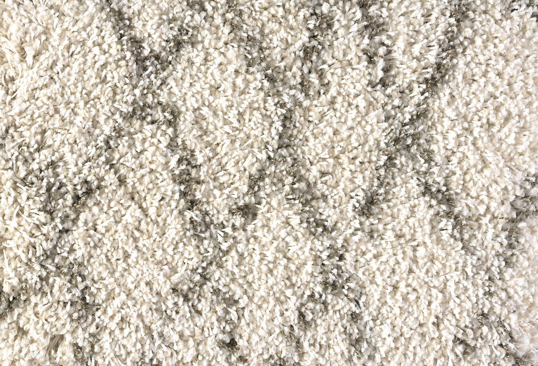 Shag Rugs Shaggy Kasbah Sel Del Mer Ivory - Beige & Lt. Grey - Grey Machine Made Rug