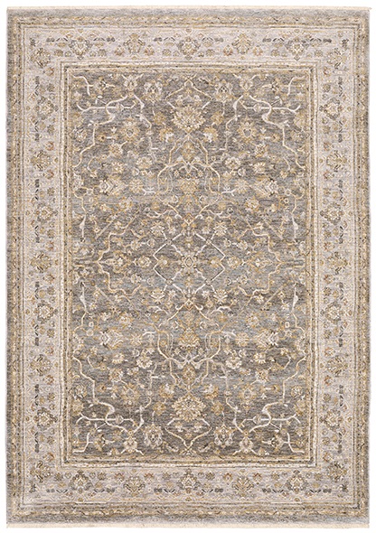 Traditional & Oriental Rugs Maharaja 40M Black - Charcoal & Lt. Grey - Grey Machine Made Rug