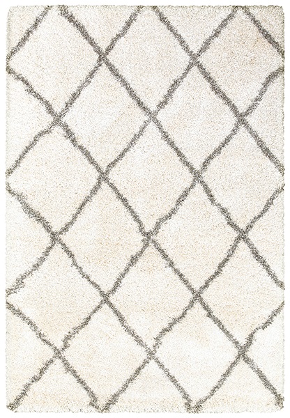 Contemporary & Transitional Rugs Henderson 90W Ivory - Beige & Lt. Grey - Grey Machine Made Rug