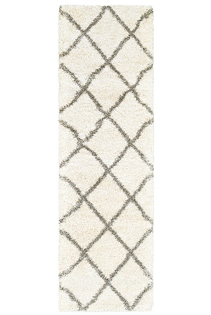 Contemporary Rugs & Transitional Rugs Henderson 90W Ivory - Beige & Lt. Grey - Grey Machine Made Rug
