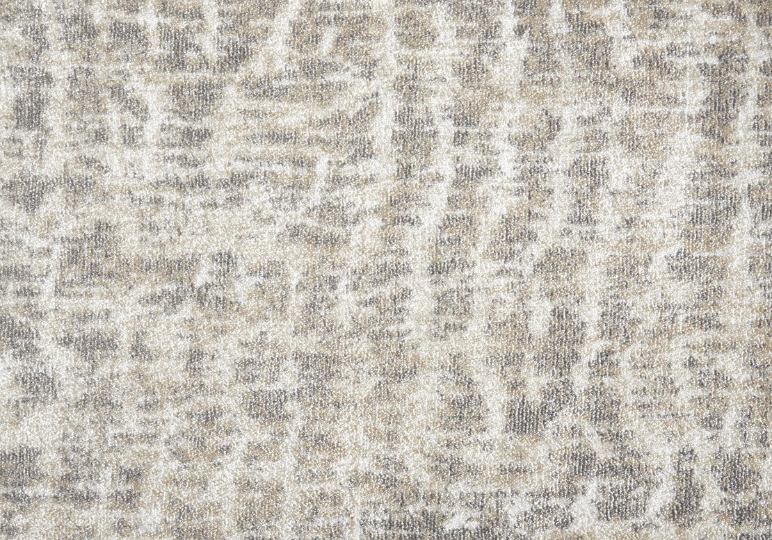 Custom & Wall to Wall Dreamscape Frosted Gray Lt. Grey - Grey & Ivory - Beige Machine Made Rug