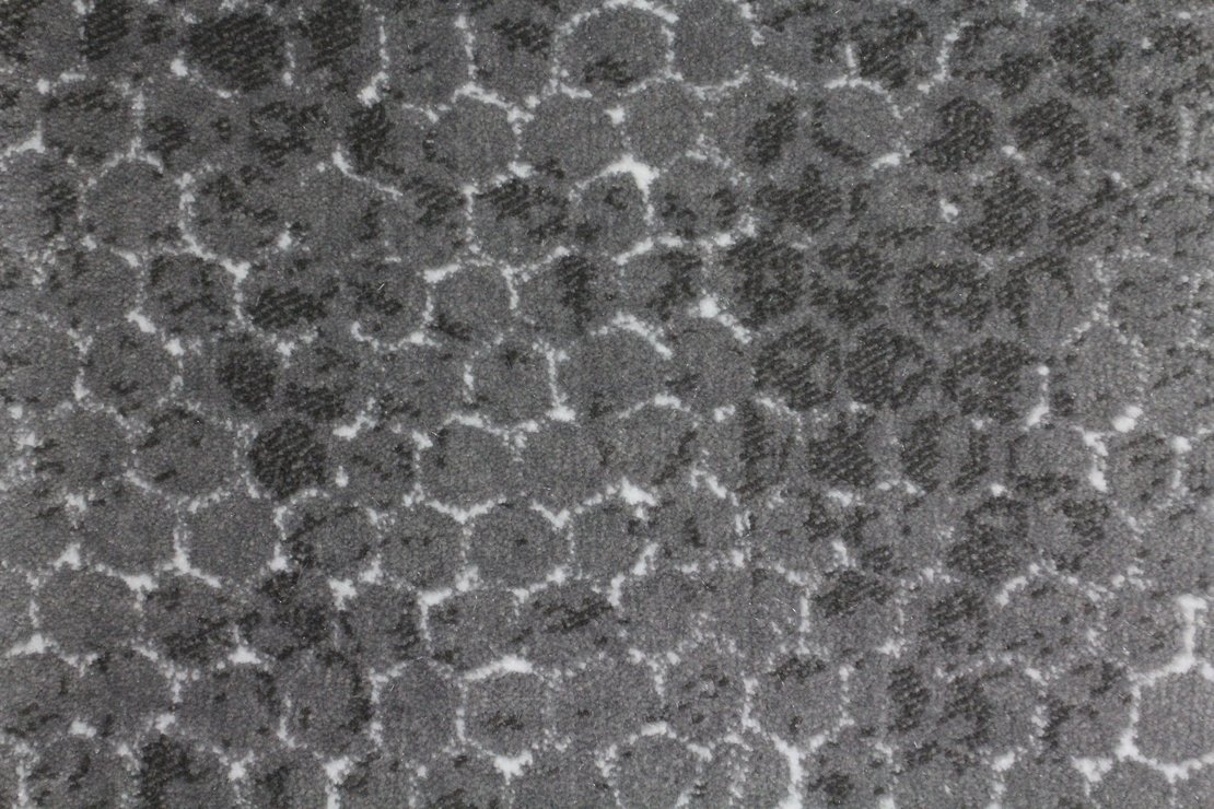 Custom Rugs, Runners & Rounds Nostalgia Graphite Black - Charcoal & Lt. Grey - Grey Machine Made Rug