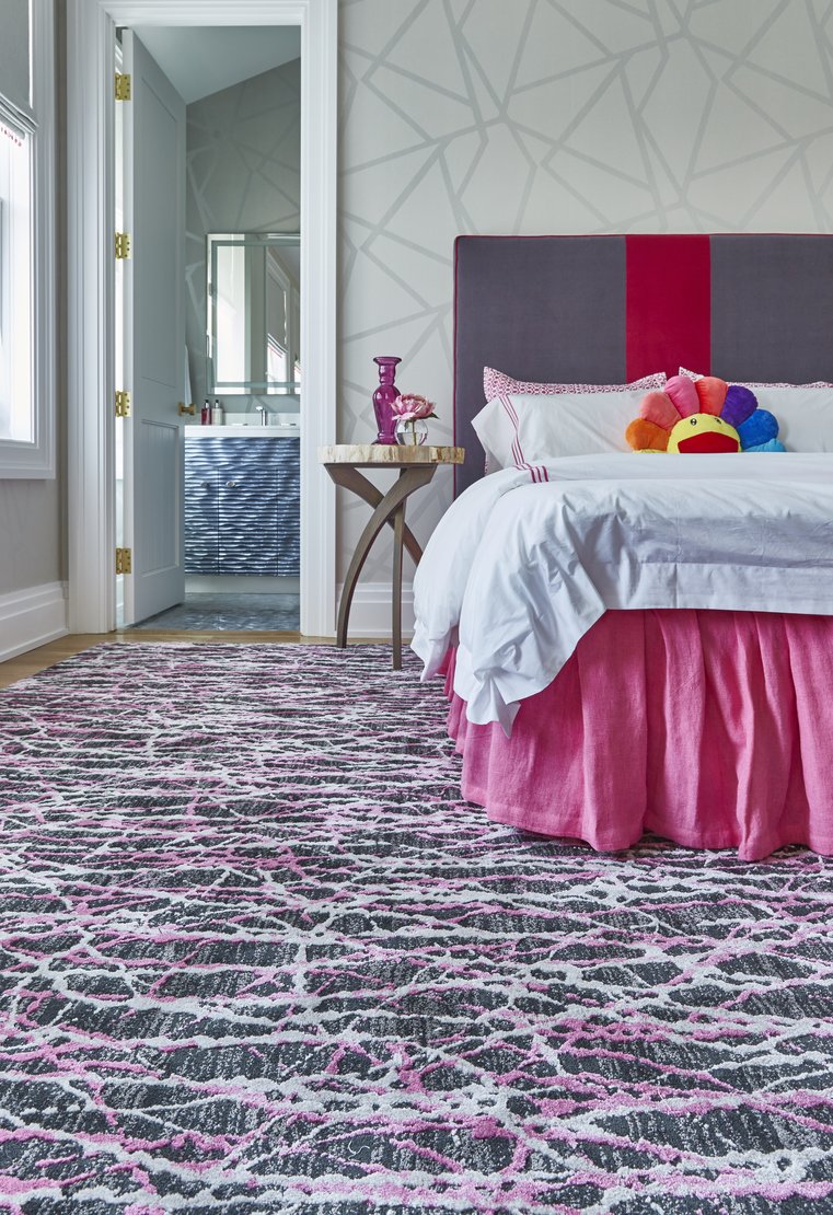 Custom Rugs, Runners & Rounds Sound Waves Blossom Black - Charcoal & Other Machine Made Rug