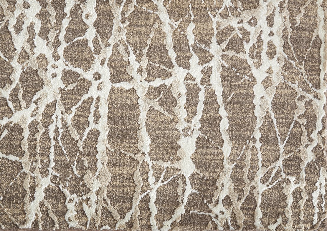 Custom Rugs, Runners & Rounds Sound Waves Desert Camel - Taupe Machine Made Rug