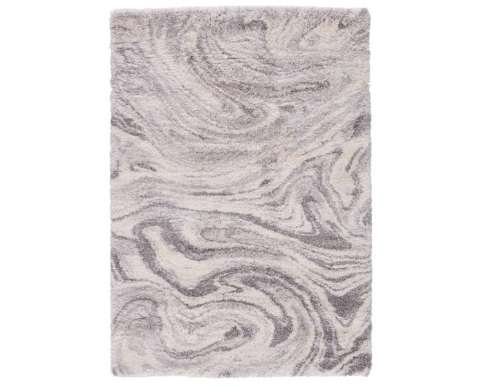 Contemporary & Transitional Rugs Lyra LYR06 Ivory - Beige & Lt. Grey - Grey Machine Made Rug