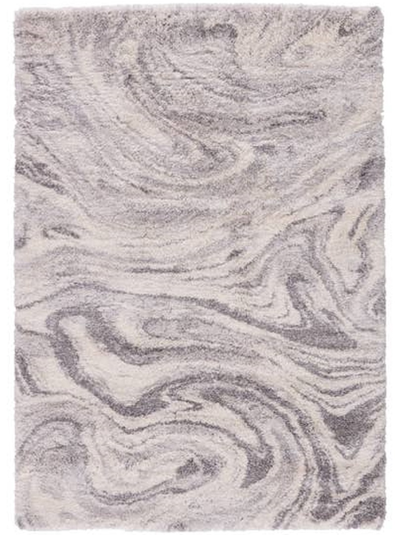 Contemporary & Transitional Rugs Lyra LYR06 Ivory - Beige & Lt. Grey - Grey Machine Made Rug