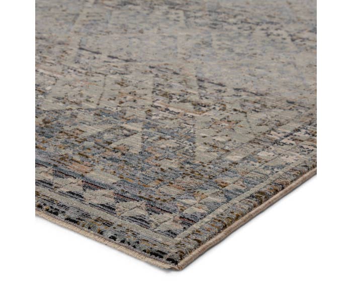 Contemporary Rugs & Transitional Rugs Valentia VLN-06 Medium Blue - Navy & Lt. Grey - Grey Machine Made Rug