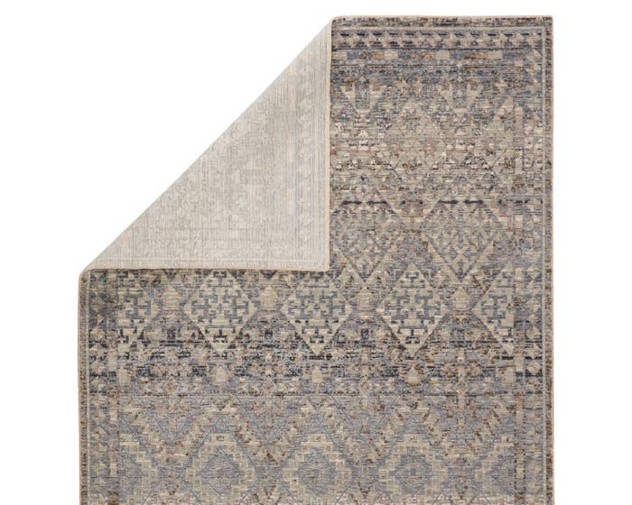 Contemporary & Transitional Rugs Valentia VLN-06 Medium Blue - Navy & Lt. Grey - Grey Machine Made Rug