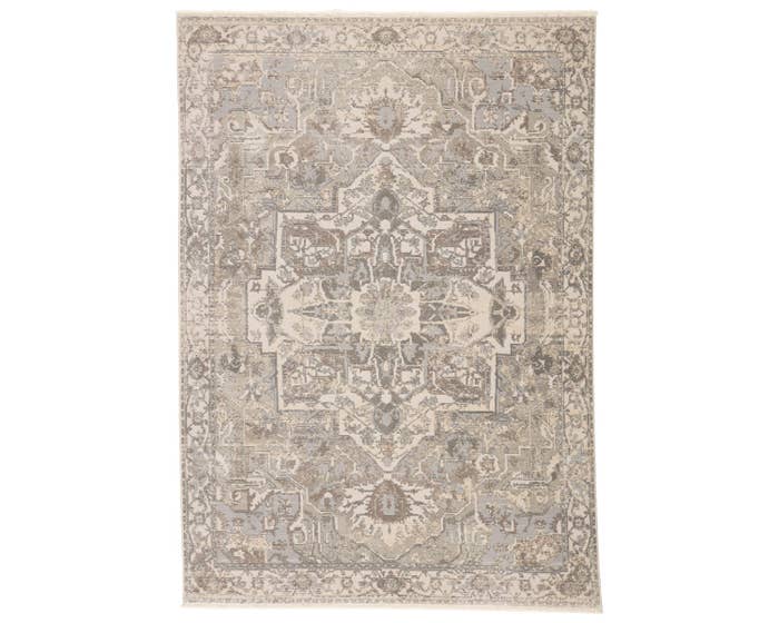 Transitional & Casual Rugs Vienne Alain (VNE01) (Sample Only) Lt. Grey - Grey & Camel - Taupe Machine Made Rug