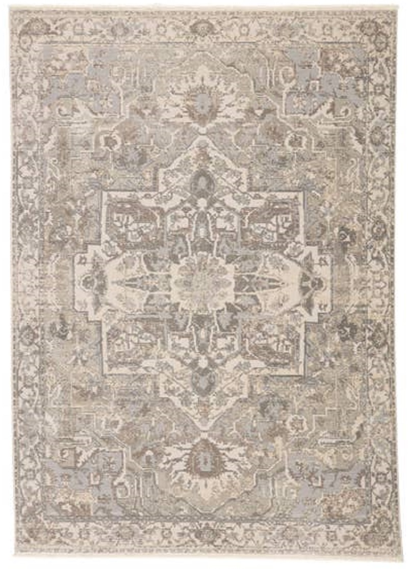 Transitional & Casual Rugs Vienne Alain (VNE01) (Sample Only) Lt. Grey - Grey & Camel - Taupe Machine Made Rug
