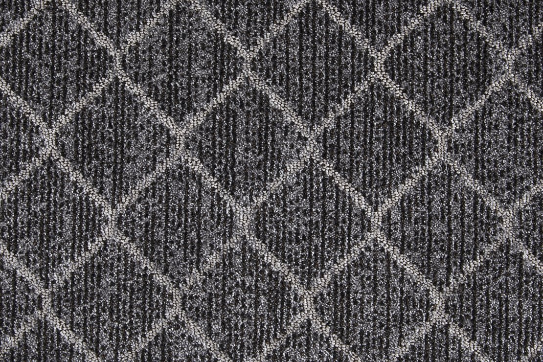 Custom Rugs, Runners & Rounds Synthesis Blackstone Black - Charcoal & Lt. Grey - Grey Machine Made Rug