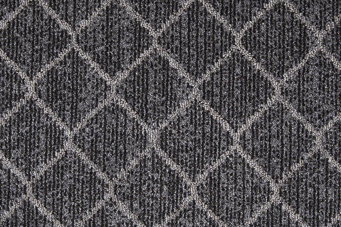 Custom & Wall to Wall Synthesis Blackstone Black - Charcoal & Lt. Grey - Grey Machine Made Rug