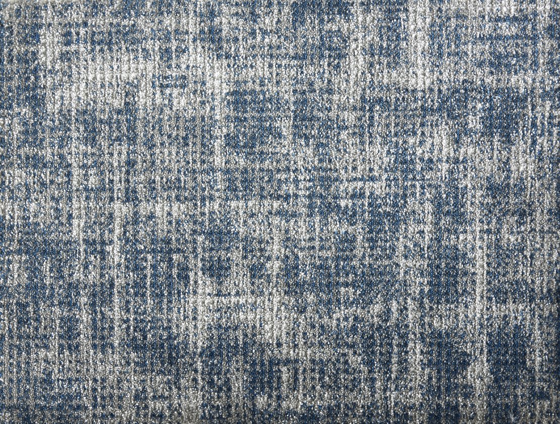 Custom & Wall to Wall Flare Denim Medium Blue - Navy Machine Made Rug