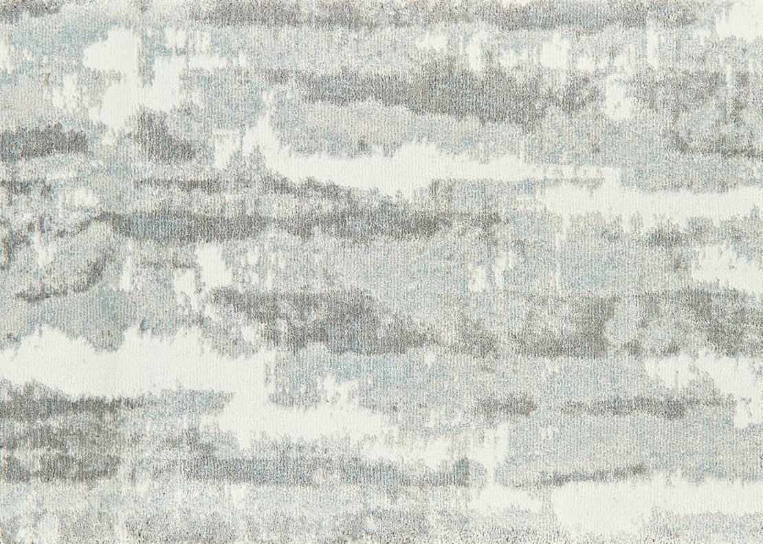 Custom & Wall to Wall Marvelous Opal Lt. Blue - Blue & Lt. Grey - Grey Machine Made Rug