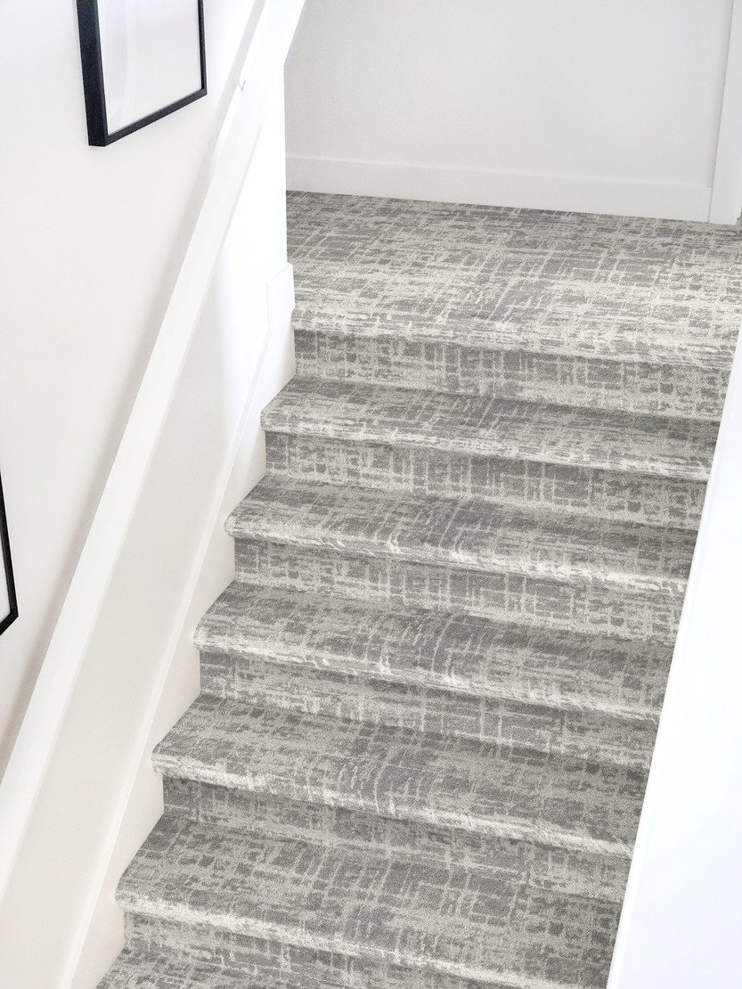 Custom Rugs, Runners & Rounds Haute Couture Bronze Camel - Taupe & Lt. Blue - Blue Machine Made Rug