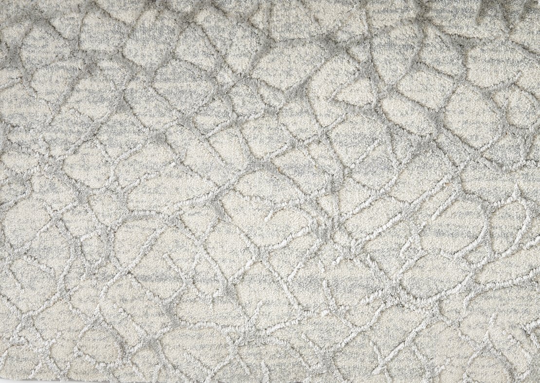 Custom Rugs, Runners & Rounds Pulse White Rain Ivory - Beige Machine Made Rug