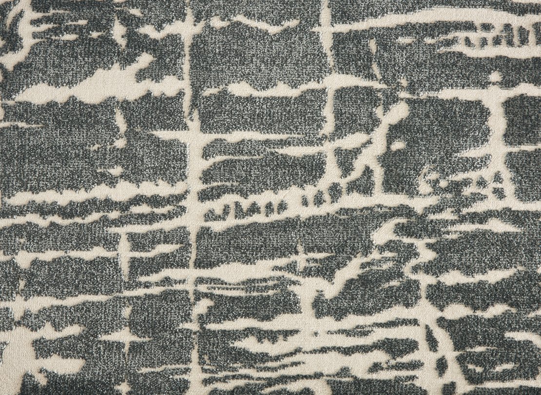 Custom Rugs, Runners & Rounds Pop Art Charcoal Black - Charcoal & Lt. Grey - Grey Machine Made Rug