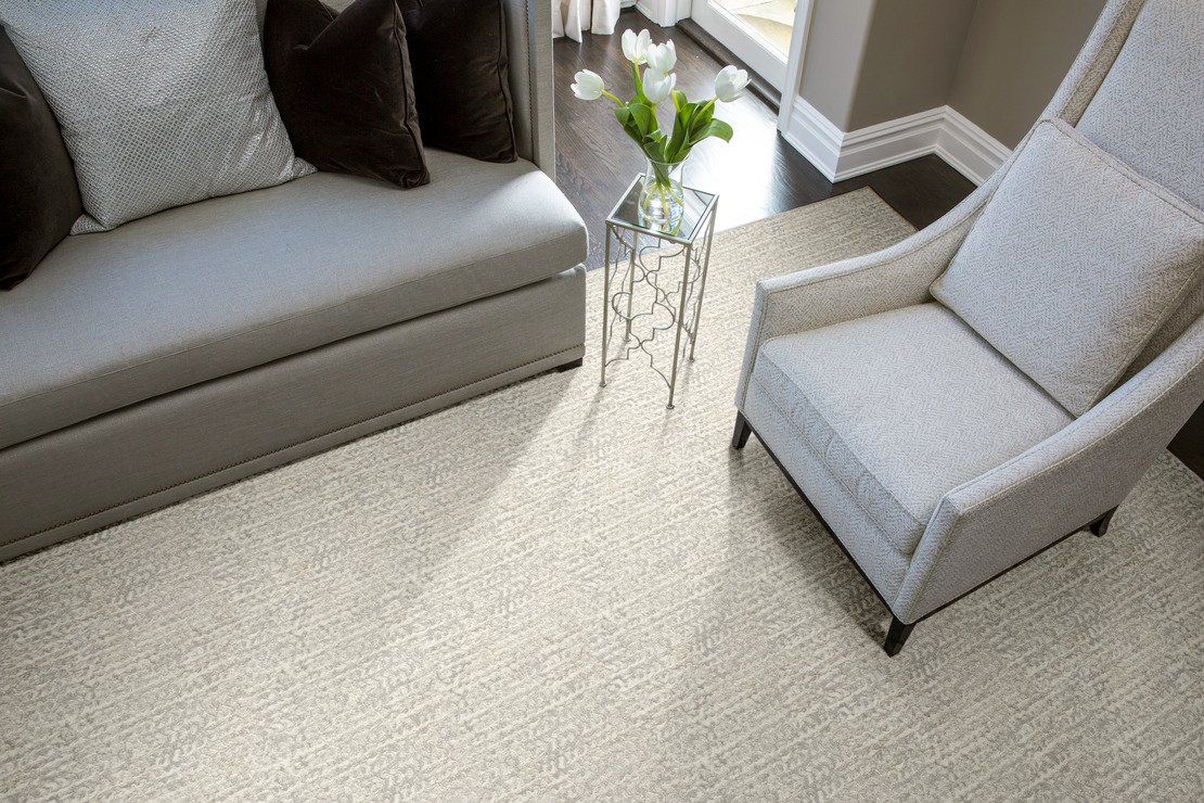 Custom & Wall to Wall Silhouette Greystone Lt. Grey - Grey Machine Made Rug