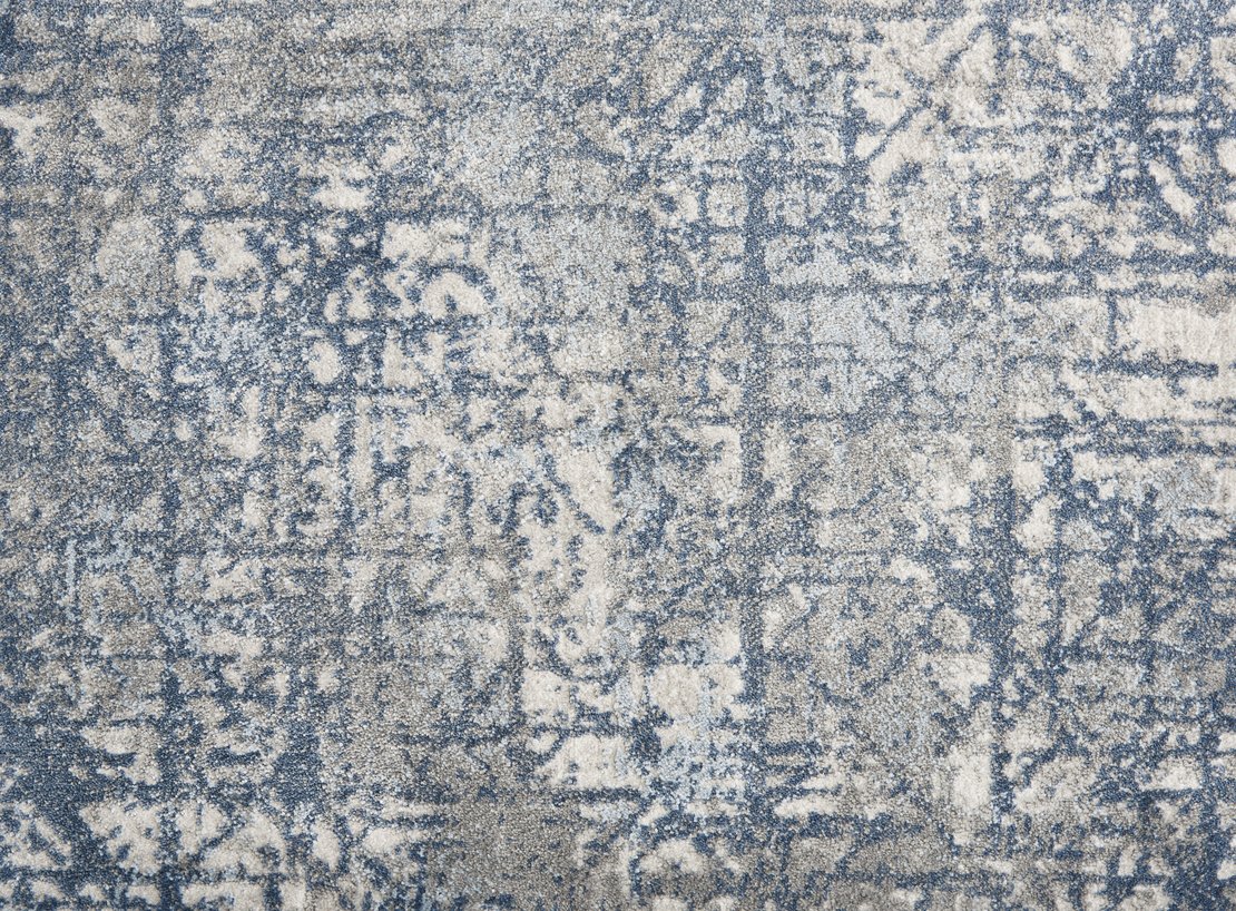 Custom Rugs, Runners & Rounds Swank Imperial Blue Medium Blue - Navy & Lt. Blue - Blue Machine Made Rug