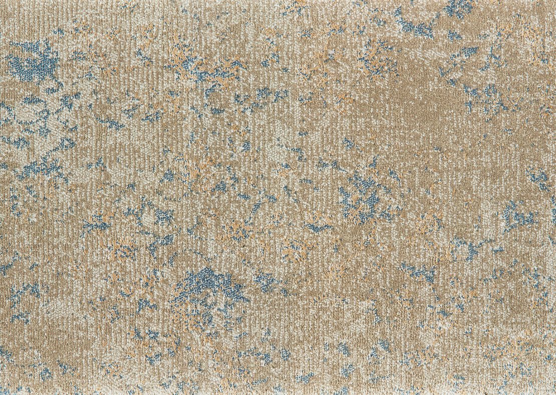 Custom & Wall to Wall Picturesque Desert Camel - Taupe & Lt. Blue - Blue Machine Made Rug