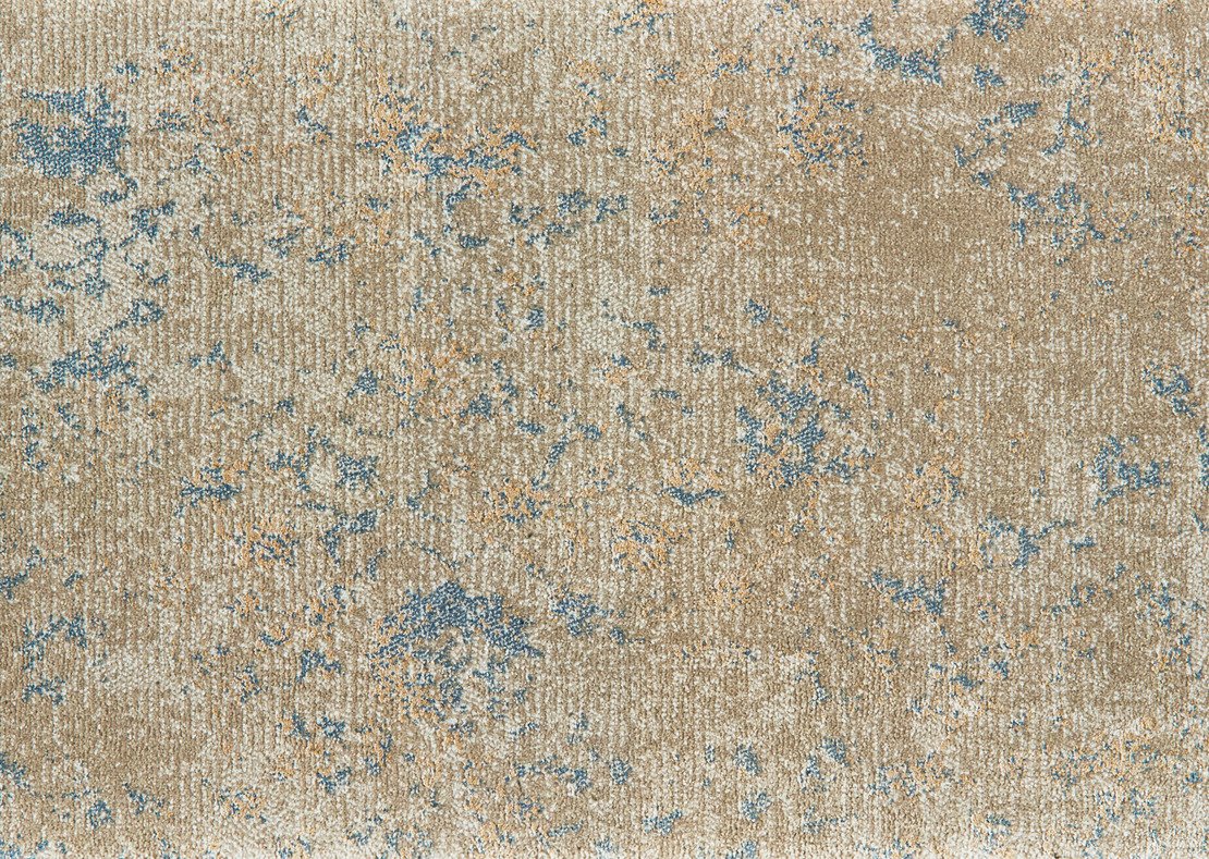 Custom Rugs, Runners & Rounds Picturesque Desert Camel - Taupe & Lt. Blue - Blue Machine Made Rug