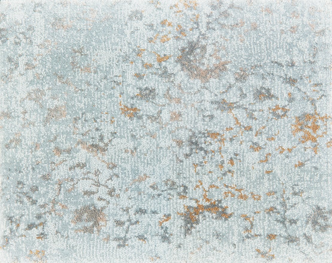 Custom & Wall to Wall Picturesque Dove Lt. Blue - Blue & Lt. Grey - Grey Machine Made Rug