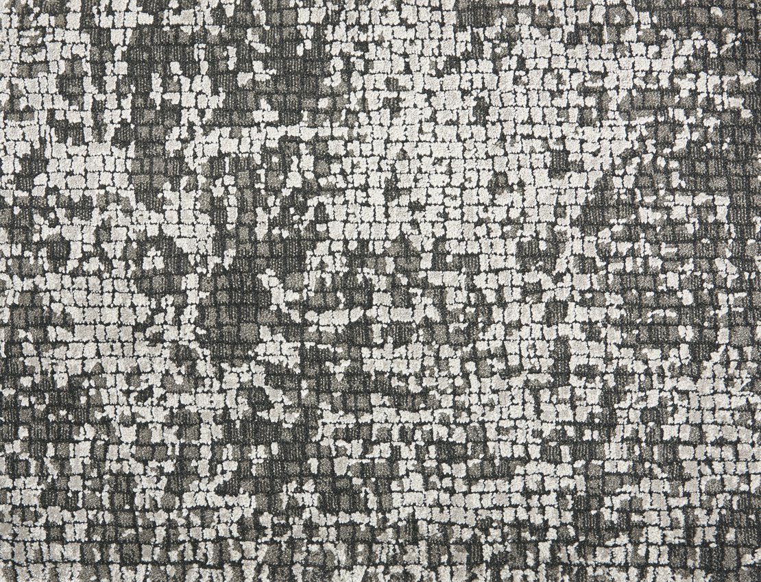 Custom Rugs, Runners & Rounds Momentum Caviar Black - Charcoal & Lt. Grey - Grey Machine Made Rug