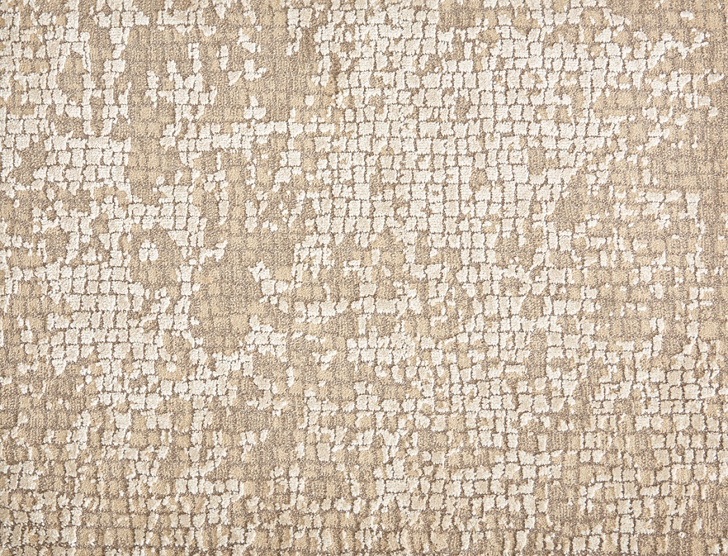 Custom & Wall to Wall Momentum Desert Camel - Taupe & Ivory - Beige Machine Made Rug