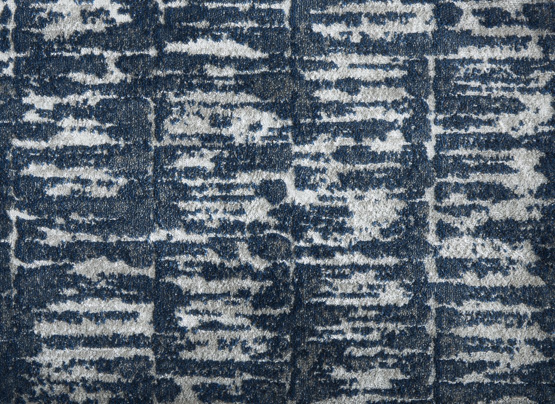 Custom & Wall to Wall Galactica Denim Medium Blue - Navy Machine Made Rug