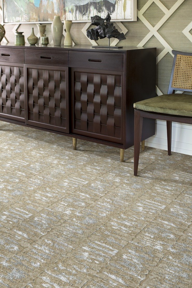 Custom & Wall to Wall Galactica Teak Camel - Taupe & Ivory - Beige Machine Made Rug