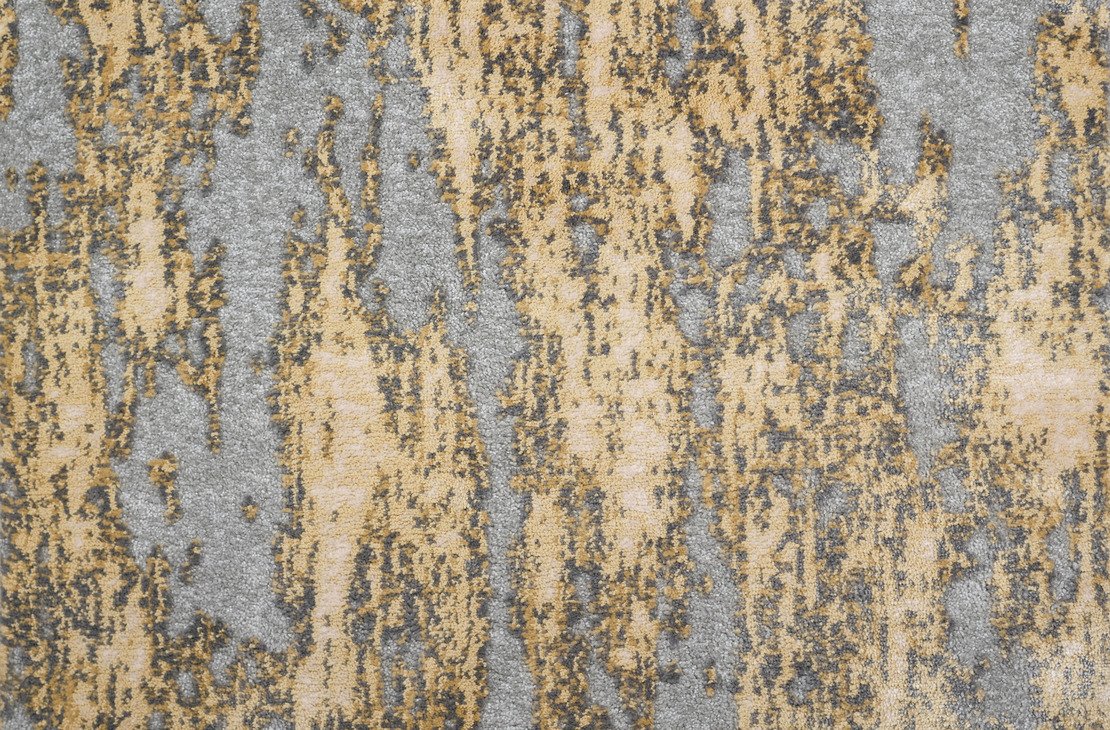 Custom & Wall to Wall Arabella Golden Lt. Gold - Gold & Lt. Grey - Grey Machine Made Rug