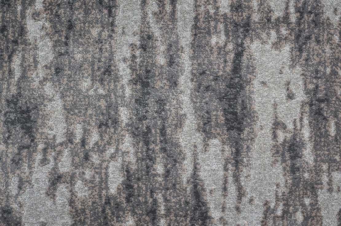 Custom Rugs, Runners & Rounds Arabella Flannel Lt. Grey - Grey & Black - Charcoal Machine Made Rug