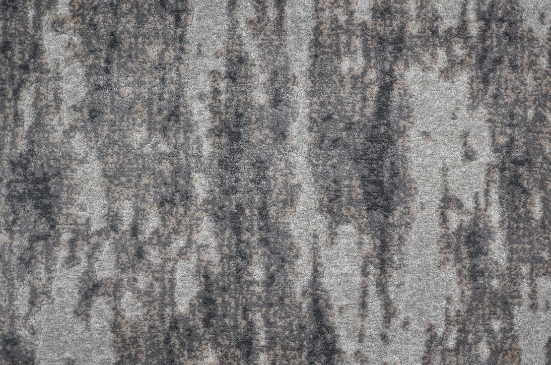 Custom & Wall to Wall Arabella Flannel Lt. Grey - Grey & Black - Charcoal Machine Made Rug