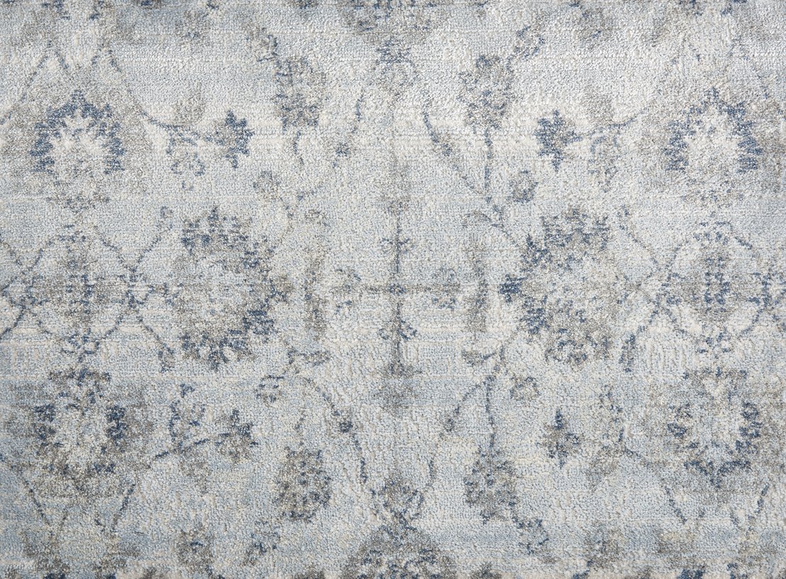 Custom Rugs, Runners & Rounds Dapper Imperial Blue Lt. Grey - Grey & Lt. Blue - Blue Machine Made Rug