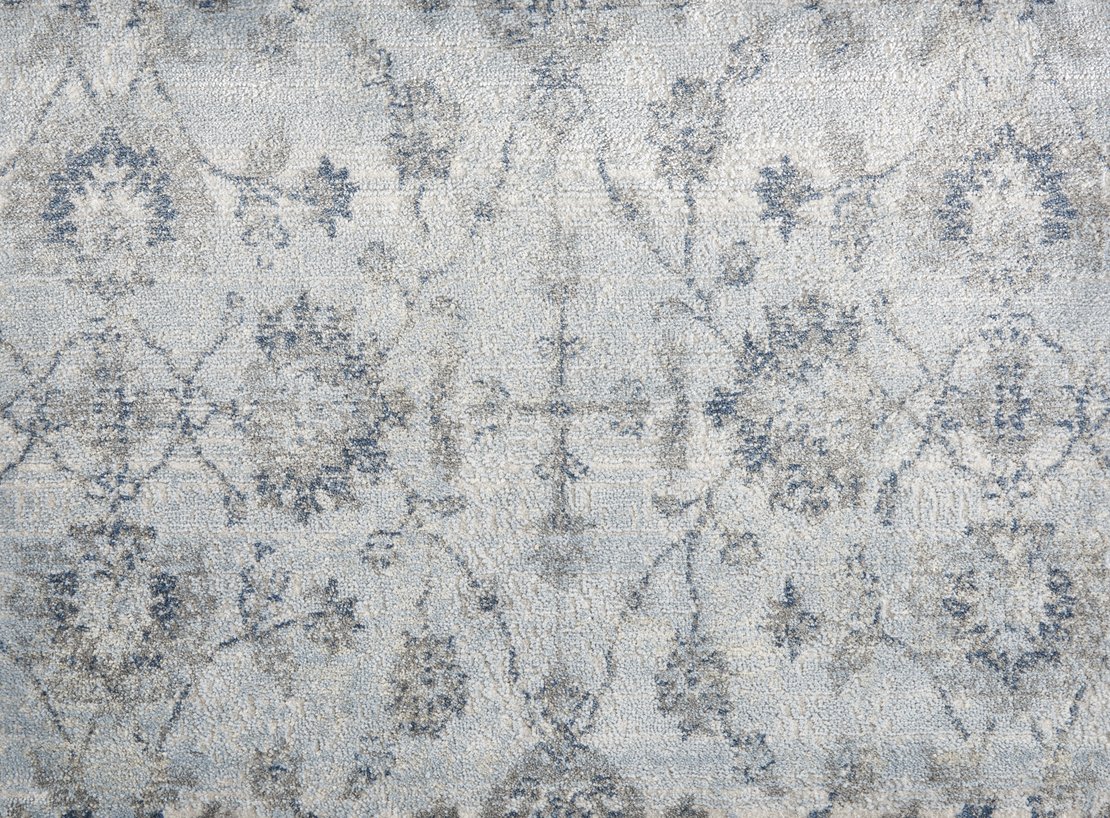 Custom & Wall to Wall Dapper Imperial Blue Lt. Grey - Grey & Lt. Blue - Blue Machine Made Rug