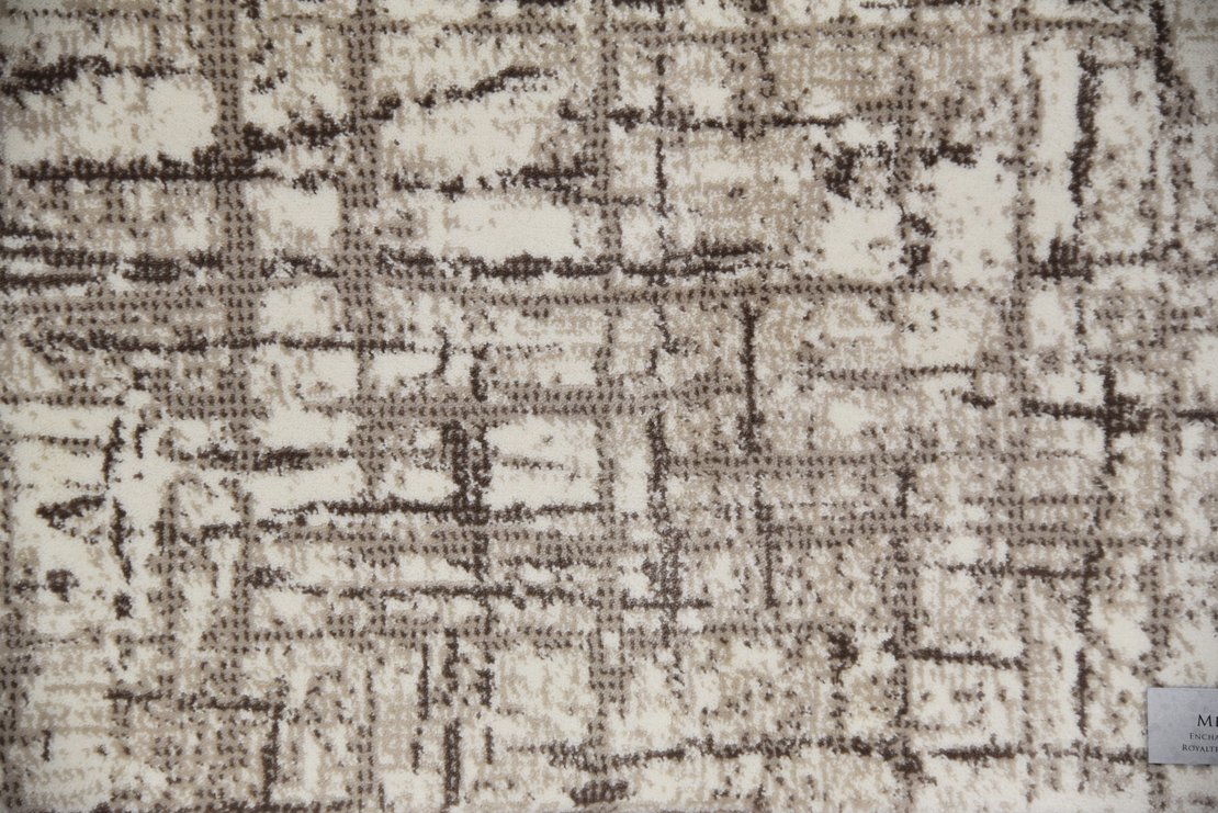 Custom Rugs, Runners & Rounds Mesmerize Cream Ivory - Beige & Lt. Grey - Grey Machine Made Rug