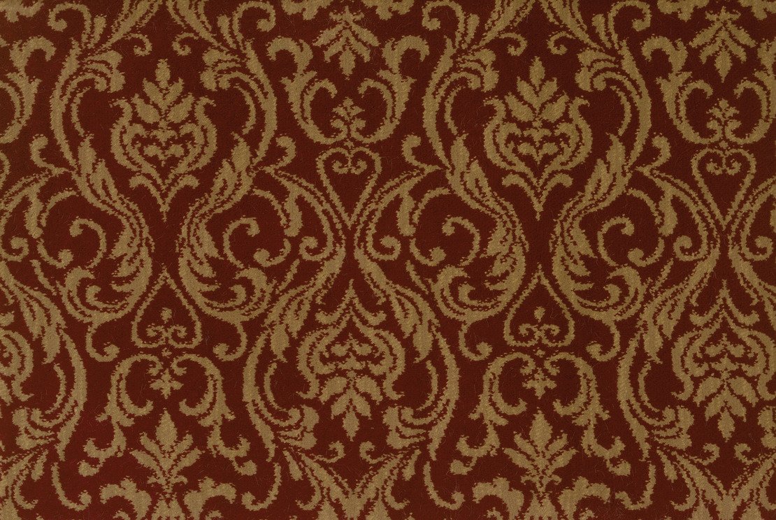 Custom & Wall to Wall Lake Como Cherry Red - Burgundy & Lt. Gold - Gold Machine Made Rug