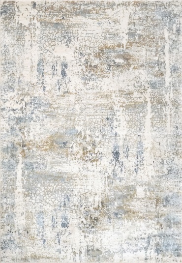 Contemporary Rugs & Transitional Rugs Quartz 27050-150 Ivory - Beige & Lt. Blue - Blue Machine Made Rug