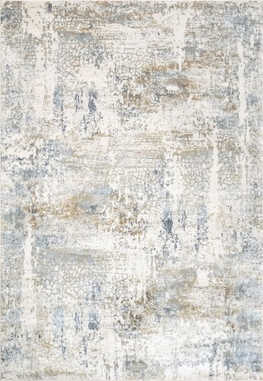 Contemporary & Transitional Rugs Quartz 27050-150 Ivory - Beige & Lt. Blue - Blue Machine Made Rug