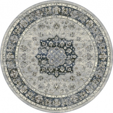 Traditional & Oriental Rugs Ancient Garden 57559-9686 Lt. Grey - Grey & Medium Blue - Navy Machine Made Rug